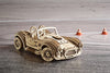 UGEARS Vintage Car Model Kit - Drift Cobra Racing Car 3D Puzzle Kit Idea - Wooden 3D Puzzles Model Kits for Adults with Powerful Spring Motor - Model Car Kits to Build