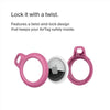 Belkin Apple AirTag Secure Holder with Key Ring - Durable, Scratch-Resistant Case with Open Face & Raised Edges - Protective AirTag Keychain Accessory for Keys, Pets, Luggage, & More - Pink