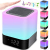 Gallstep Night Lights Bluetooth Speaker, Alarm Clock Bluetooth Speaker Touch Sensor Bedside Lamp Dimmable Multi-Color Changing Bedside Lamp, MP3 Player, Wireless Speaker with Lights