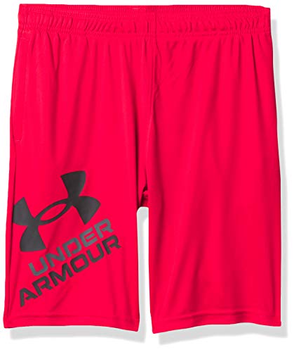 Under Armour Boys' Prototype 2.0 Logo Shorts , Red (600)/Black , Youth Large