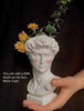 Greek Roman Style Statue Flowers Vase Succulent Planter - Makeup Brushes Container Pen Holder - Great Gift for Home or Office Decoration (David-Small(6.5x3.5inch))