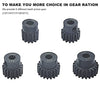 HOPLEX 32P 5mm Hardened Metal Pinion Motor Gear Set 13T 15T 17T 19T 21T with 3.175mm Coupler for RC Buggy Car Monster Truck