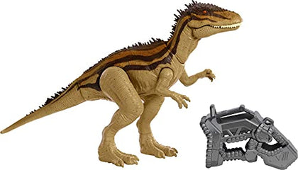 Mattel Jurassic World Mega Destroyers Carcharodontosaurus Posable Dinosaur Action Figure Toy with Attack & Breakout Features, Brown