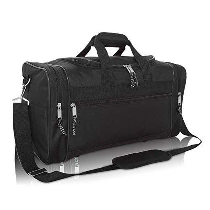 DALIX Blank Duffle Bag Duffel Bag in Black Gym Bag Medium