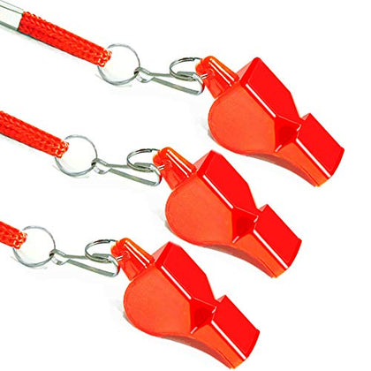 Fya Whistle, 3PCS Professional Emergency Whistles with Lanyards, Very Loud Pealess Whistle, Perfect for Lifeguard Rescue, Survival, Self-Defense