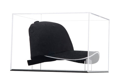 Hat Display Case Baseball Football Cap Display Case Stand Holder Clear Acrylic Box Square UV Protection Cabinet Protection Storage Cover