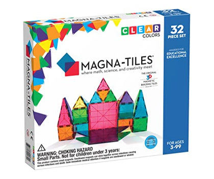 MAGNA-TILES Classic 32-Piece Magnetic Construction Set, The ORIGINAL Magnetic Building Brand