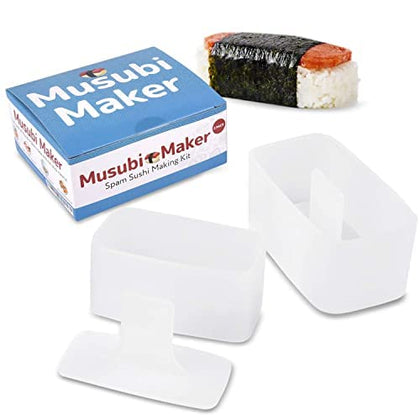 IMPRESA Musubi Maker Kit - 2 Pack - Non-Stick Sushi Press Mold for Handmade Rolls, Kimbap, Onigiri, Sekirei, and Hawaiian Musubi - BPA Free and Non-Toxic