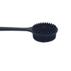 DNC Back Scrubber for Shower Soft Silicone Bath Body Brush with Long Handle, BPA-Free, Hypoallergenic (Black)