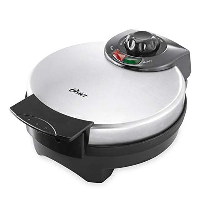 Oster Belgian Waffle Maker with Adjustable Temperature Control, Non-Stick Plates and Cool Touch Handle, Makes 8