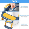Potty Training Seat for Kids with Step Stool Ladder, Toddler Potty Training Toilet Seat for Baby Boys, Toddler Toilet Potty Chair(Yellow)