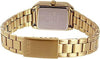 Casio LTP-V007G-9B Women's Rectangular Gold Tone Stainless Steel Roman Gold Dial Dress Watch