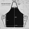 GREEN LIFESTYLE 12 Pack Bib Apron - Unisex Black Aprons, Machine Washable Aprons for Men and Women, Kitchen Cooking BBQ Aprons Bulk (Pack of 12, No Pockets, Black)