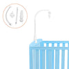 AFUNTA 23 Inch Baby Crib Claw Mobile Bed Bell Holder with Music Box, Adjustable Holder DIY Toy Decoration Hanging Arm Bracket Baby Bed Stent Set Nut Screw