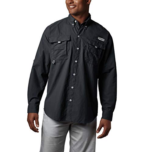 Columbia Men's Bahama II Long Sleeve Shirt, Black, XX-Small