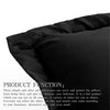 NTBAY 100% Brushed Microfiber Standard Pillow Shams Set of 2, Super Soft and Cozy, Wrinkle, Fade, Stain Resistant 20x26 Inches Oxford Pillowcases, Black