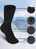 Bymore 2 Pairs Thermal Socks for Men,Heated Socks for Women, Warm Thick Winter Socks Insulated Cold Weather(Black,4-10)