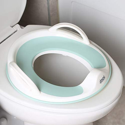 Jool Baby Potty Training Seat for Boys and Girls With Handles, Fits Round & Oval Toilets, Non-Slip with Splash Guard, Includes Free Storage Hook (Aqua)