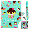 SuperStyle Secret Diary/Journal with Lock and Key, Hardcover Writing with Multicolor Pen, Great Birthday of All Age, Writing and Drawing Notebook, Ideal Gift for Kids (Ice Cream)
