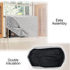 Indoor Air Conditioner Cover Window AC Unit Cover with Drawstring Double Insulation for Inside(25