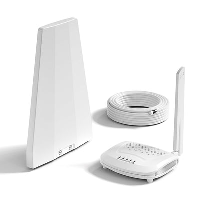 Cell Phone Booster for Home, Up to 2000 sq ft, Cell Phone Signal Booster Supports All U.S.Carriers Verizon AT&T T-Mobile, Boosts 4G LTE 5G on Band 2/25/12/17/13/5, FCC Approved Cell Booster