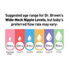 Dr. Brown's Natural Flow Level 3 Wide-Neck Baby Bottle Silicone Nipple, Medium-Fast Flow, 6m+. 100% Silicone Bottle Nipple, 6 Pack