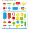 Teytoy 100 Pcs Bristle Shape Building Blocks Toy Set for toddlers Kids