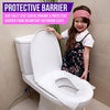 100 Toilet Seat Covers Disposable - XL Flushable Toilet Seat Covers for Kids, Toddlers and Adults Use for Travel, Potty Training, Airplane, Public Bathroom, Road Trips and More. (100 Pack)