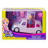 Polly Pocket Arrive in Style Limo Vehicle with 3-inch Polly Doll, 3 Hangers, Makeup Case, Shopping Bag, Romper, Robe, Slippers, Shoes, Dress & More, Ages 4 and Older (Amazon Exclusive)