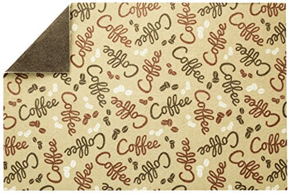 S&T INC. Coffee Mat, Absorbent Coffee Bar Mat for Coffee Maker and Espresso Machine, Coffee Maker Mat for Countertops, Coffee Print, 12 in. x 18 in., 1 Pack