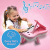 ToyVelt Toy Piano for Toddler Girls - Cute Piano for Kids with Built-in Microphone & Music Modes - Best Birthday Gifts for 3 4 5 Year Old Girls - Educational Keyboard Musical Instrument Toys