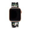 Kate Spade New York Silicone Band for 38/40/41mm Apple Watch Series 1-8, Color: Black Floral, Silver (Model: KSS0011)