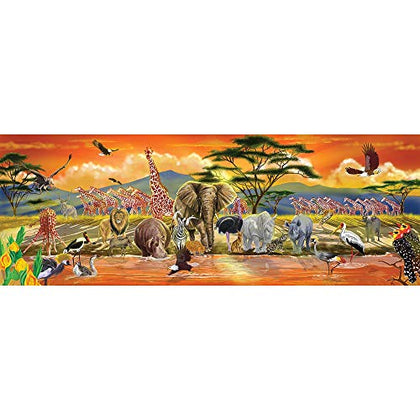 Melissa & Doug African Plains Safari Jumbo Jigsaw Floor Puzzle (100 pcs, over 4 feet long)