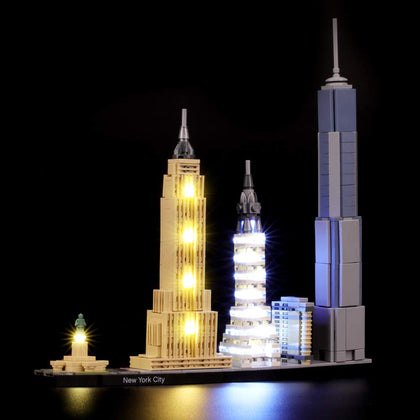 BRIKSMAX Led Lighting Kit for Architecture New York City - Compatible with Lego 21028 Building Blocks Model- Not Include The Lego Set