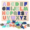 Wooden Puzzles for Toddlers, Kesletney Wooden Alphabet Number Shape Learning Puzzles for Kids, Preschool Educational Toys Gift for Boys Girls Ages 3 4 5 6 Years Old