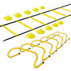 TNZMART Yellow Sports Speed Agility Training Set Agility Ladder Hurdles Set Equipped with 10 Disc Cones
