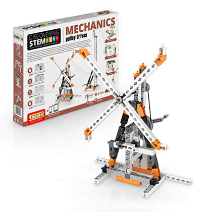 Engino- STEM Toys, Pulley Drives Construction Toys for Kids 9+, Educational Toys, Gift for Boys & Girls (8 Model Options), STEM Building Kits