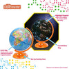 Little Experimenter Globe for Kids: 3-in-1 World Globe with Stand - Illuminated Star Map and Built-in Projector, 8
