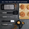 Home Hero Kitchen Utensils Set - Cooking Utensils Set with Spatula - First Home Essentials Utensil Sets - Household Essentials - Kitchen Gadgets & Kitchen Tool Gift (25 Pcs Set - Black)