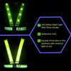 LED Reflective Safety Vest with Storage Pouch - USB Charging Elastic and Adjustable Reflective Running Gear for Outdoor Sports Dog Walking Cycling Motorcycle - LED Glowing Reflector Straps (Colorful)