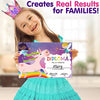 Potty Training Chart for Toddlers Girls, Unicorn Design - Sticker Chart, 4 Week Reward Chart - 213 Cute Stickers, Certificate, Instruction Booklet & Motivational Cards - Bonus Celebratory Crown