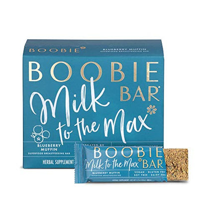 Boobie Bar Superfood Breastfeeding 1.7 Ounce Bars, Blueberry Muffin, 6 Count