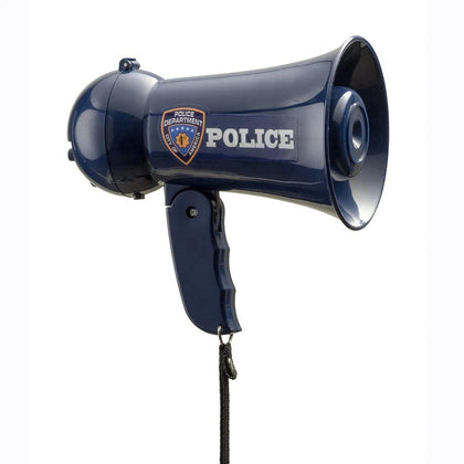 Dress-Up-America Police Officer Megaphone For Kids - Blue Policeman Bullhorn With Siren Sound