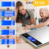 BACK KTCL 'Cooking Master' Digital Food Kitchen Scale, 22lb Weight Multifunction Scale Measures in Grams and Ounces for Cooking Baking, 1g/0.1oz Precise Graduation, Stainless Steel and Tempered Glass
