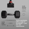 Jayflex Hyperbell Bar - Convert Dumbbells to Barbell Set for Home Fitness - Adjustable & 200 lb Capacity Weight Barbell for Weight Lifting