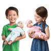 Melissa & Doug Mine to Love Twins Luke & Lucy 15 Light Skin-Tone Boy and Girl Baby Dolls with Rompers, Caps, Pacifiers - Twin Baby Dolls, First Baby Dolls For Toddlers 18 Months And Up