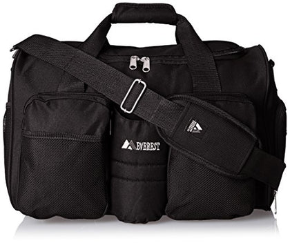 Everest Gym Bag with Wet Pocket, Black