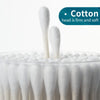Cotton Swabs 200 Count Cotton Swabs for Ear Double Round Tips Cotton Buds for Makeup and Daily Use
