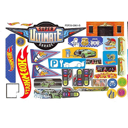 Replacement Stickers for Hot Wheels Garage - Hot Wheels Super Ultimate Garage Playset FDF25 ~ Replacement Label Sheet