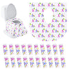 PaperKiddo 20 Pack Disposable Toilet Seat Covers Pink Unicorn Design Waterproof Potty Training Seat Cover Set Extra Large Perfect for Kids and Adults Individually Wrapped for Travel and Home